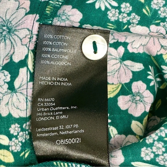 Free People Lyla Halter Tunic Top in Green Blossom Size Medium - Picture 7 of 10